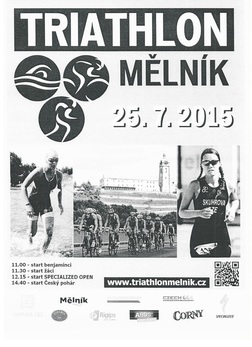 Plakát na závod Českého poháru v triathlonu